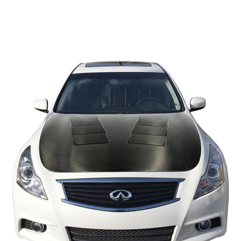 G37 Carbon Fiber Hood β Vented AMS Style