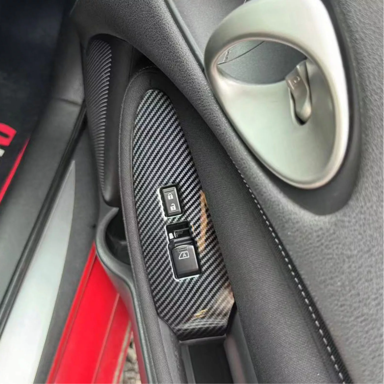 370z Carbon Fiber Door Window Switch Cover