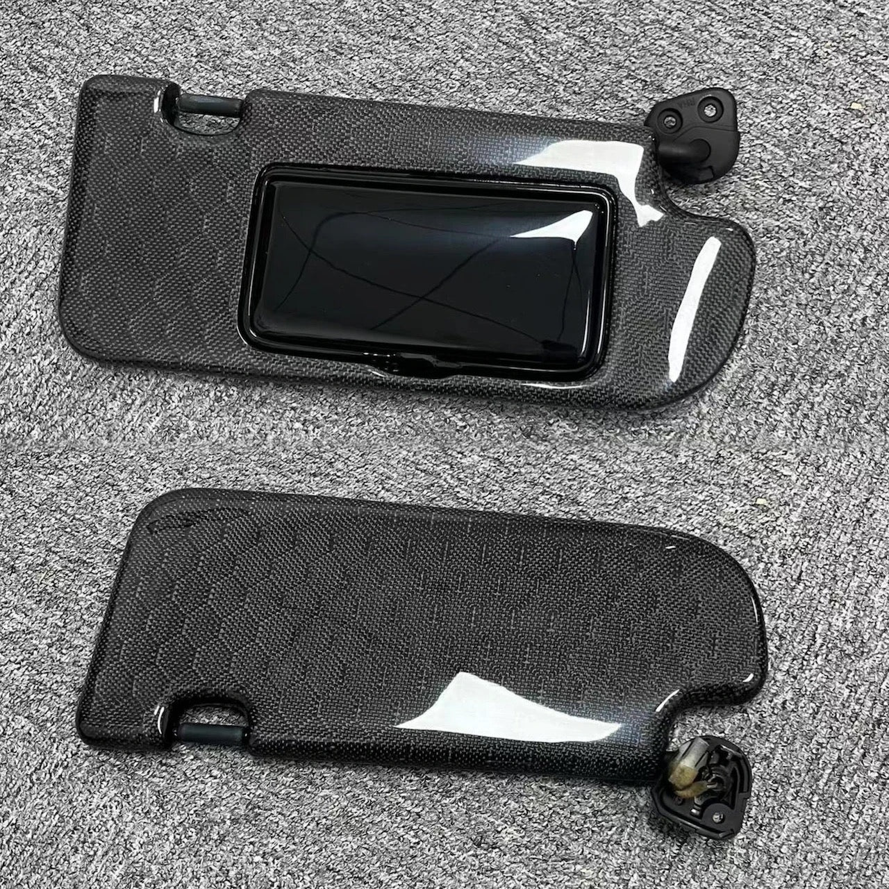 CARBON FIBER SUN VISORS WITH MIRRORS FOR Q50 Q60 COUPE & SEDAN