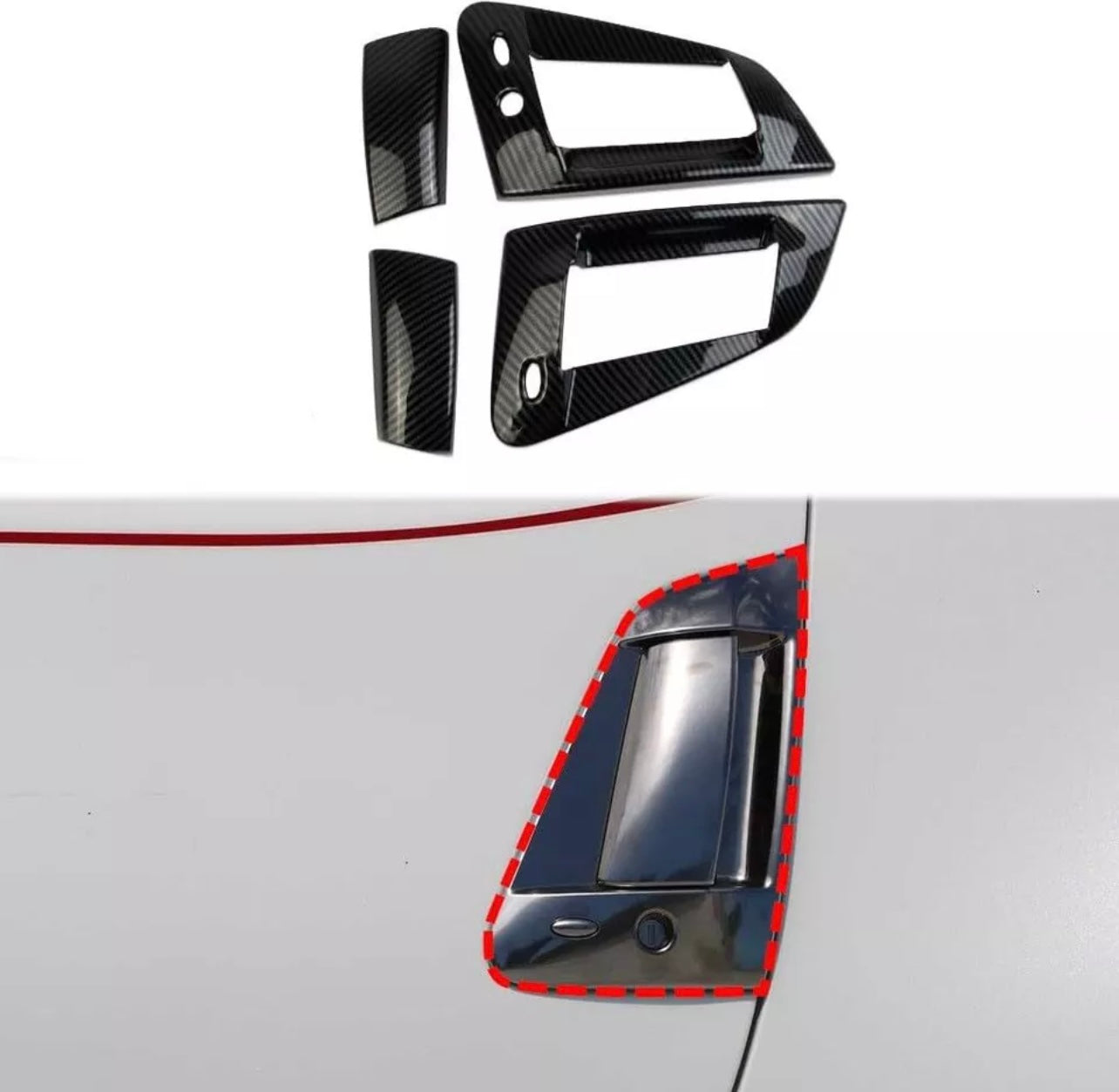 CARBON FIBER DOOR HANDLE COVER FOR 370z