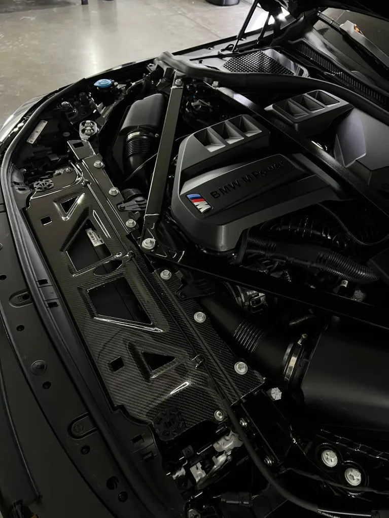 CARBON FIBER FRONT ENGINE BAY SHROUD FOR G80 / G82 / G87 BMW M3 M4 M2