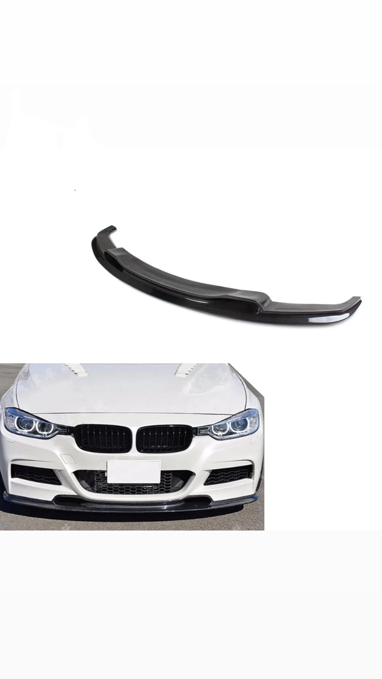 F30 m tech carbon fiber front lip