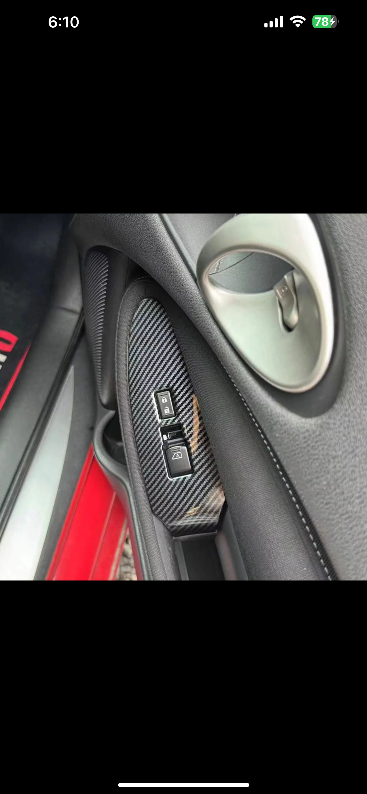 370z Carbon Fiber Style Inner Window lift Switch panel trim cover