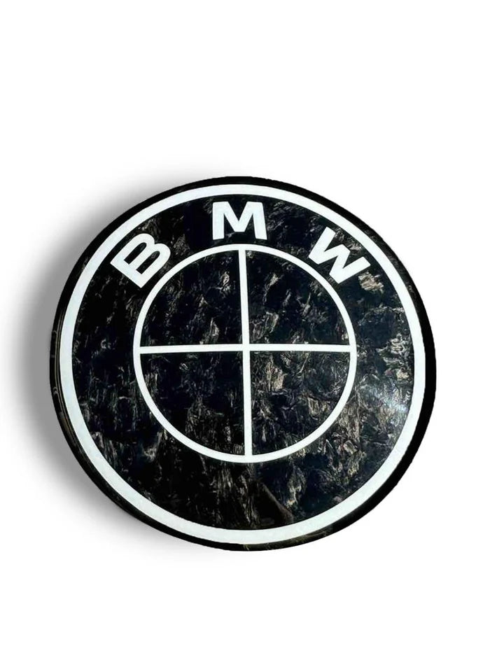 Carbon emblem (logo) for BMW. Two badges 82mm