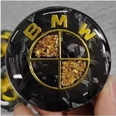 Carbon emblem (logo) for BMW. Two badges 82mm