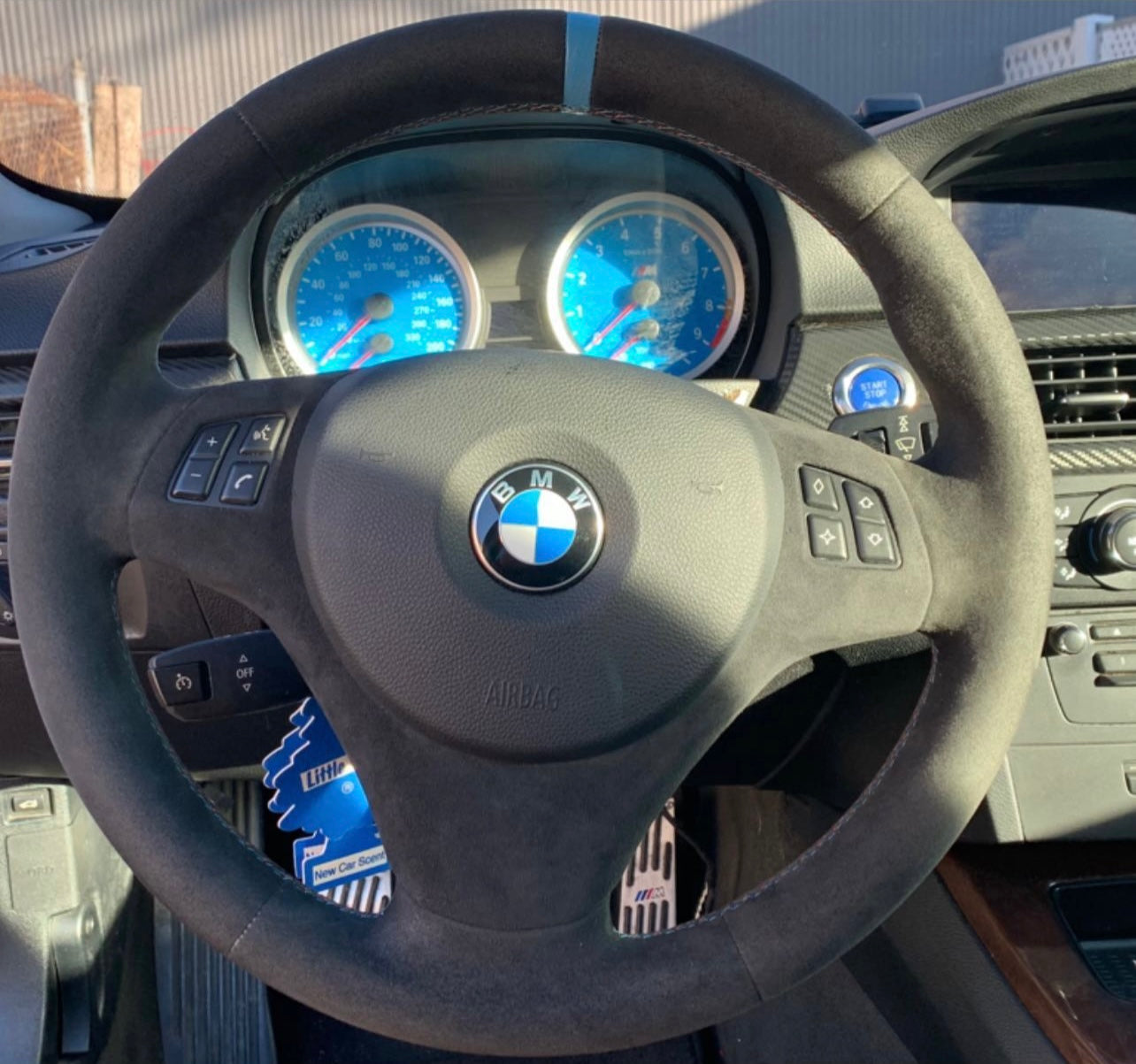 BMW E9x Custom Alcantara Steering Wheel