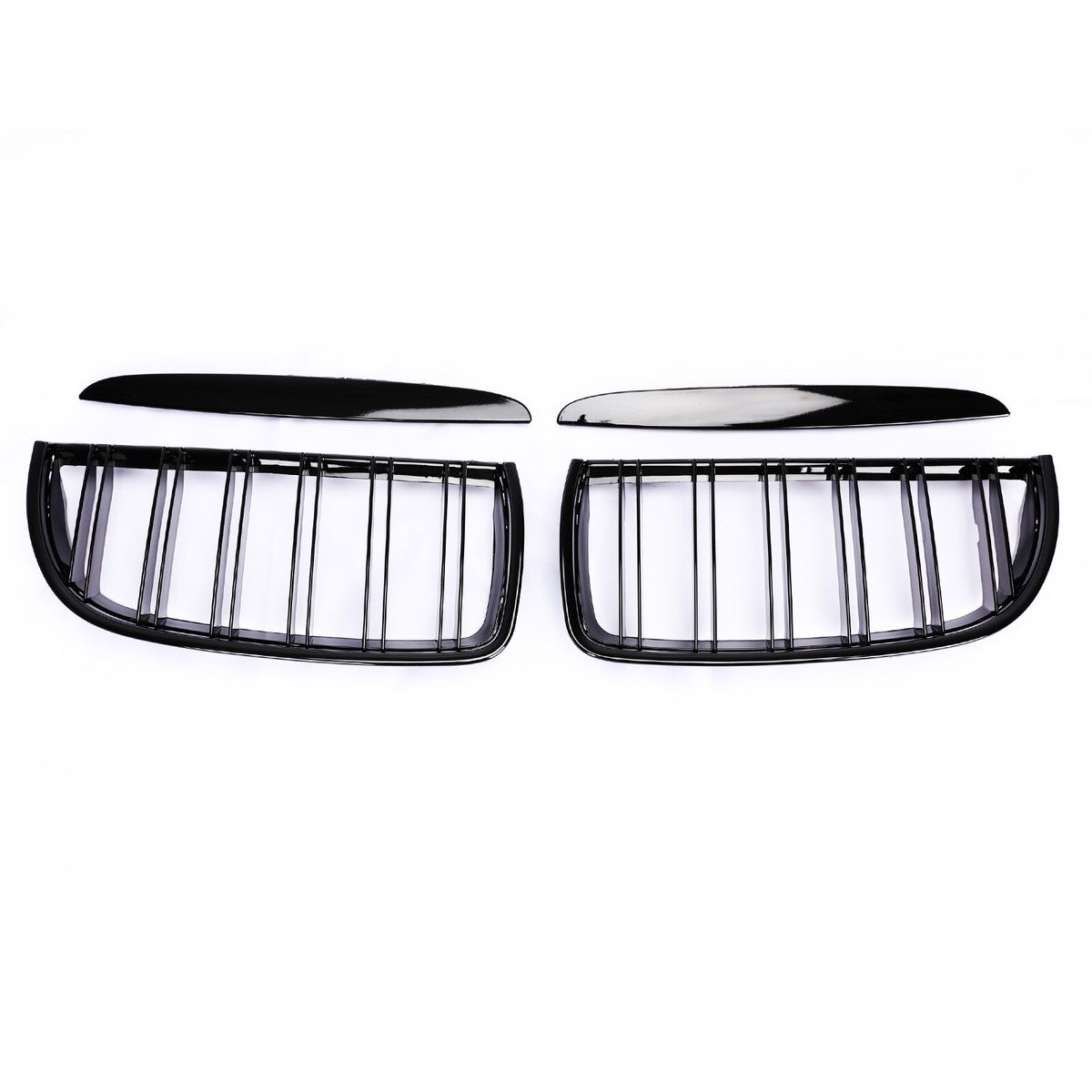 E90 Grille Kidney Grill Gloss Black Dual Slat Double Line 2006-2008