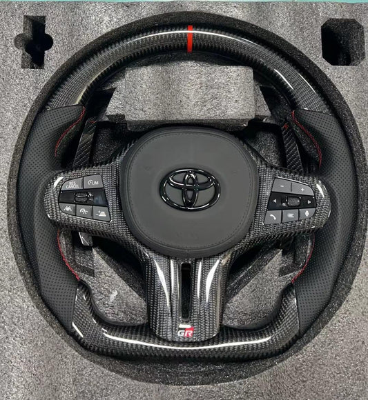 Toyota Supra 2019+ MKV A90 A91 steering wheel Carbon Fiber custom RETROFIT