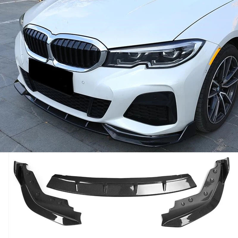 FD STYLE 3 PIECE CARBON FIBER FRONT LIP FOR G20 BMW 330I M340I