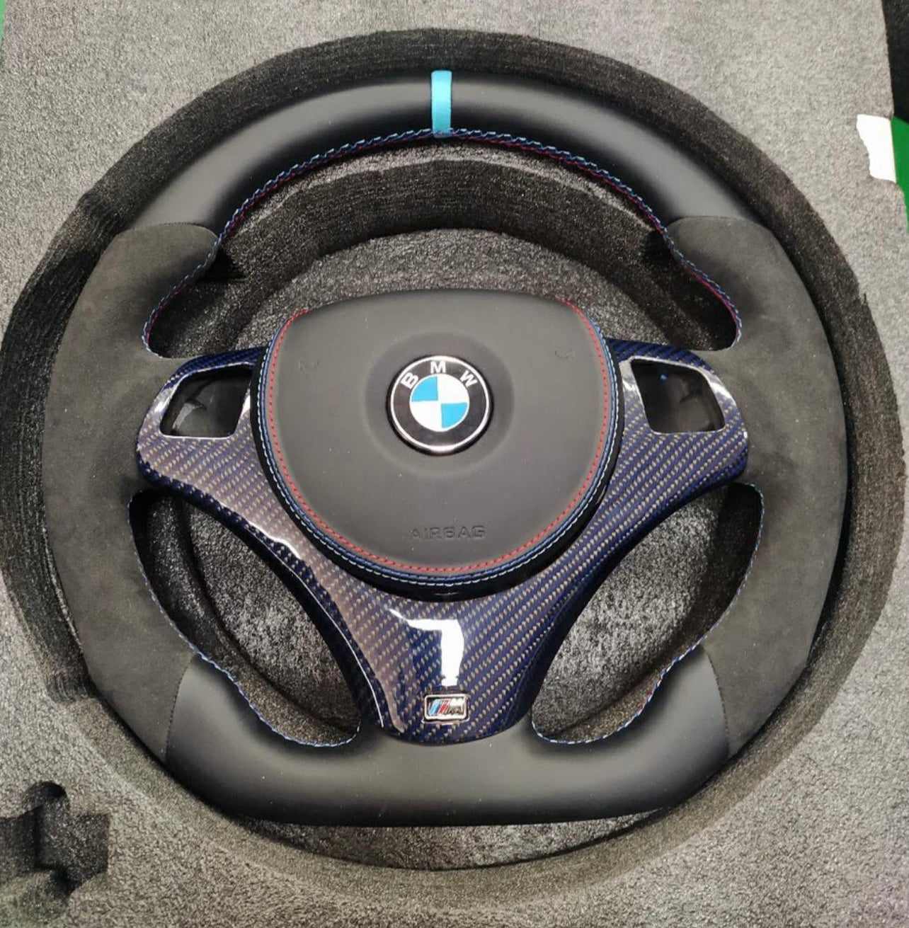 BMW E9x Custom Alcantara Steering Wheel