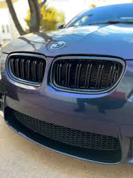 LCI  BMW E92 E93 M3 Front Bumper Kidney Grills Gloss Black F80 Style