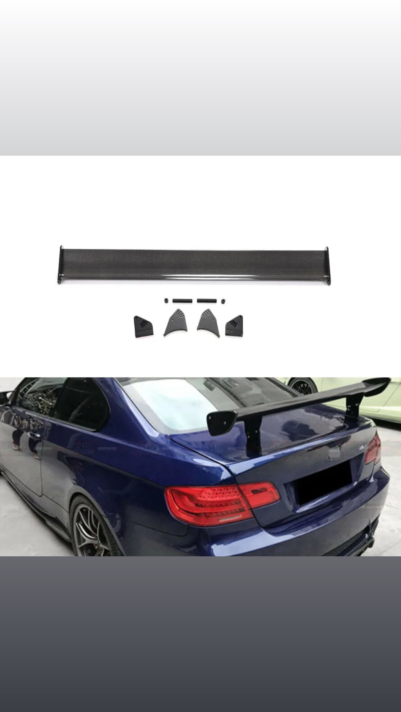 BMW GTS Style Carbon Fiber Rear Wing Spoiler for