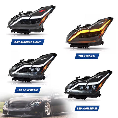 2008-2015 Infiniti G37/Q60 Coupe Projector Headlights LED Front Lamps